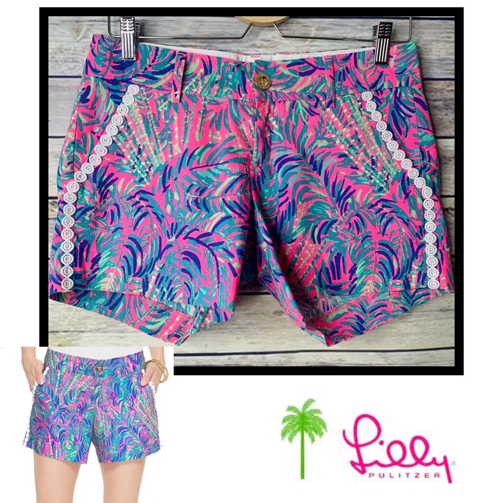 Lilly Pulitzer CALLAHAN SHORT in Pink Sunset Coco Breeze, Size 0